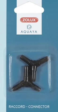 Raccords 3 sorties pour aquarium coloris noir Zolux Aquaya - x 2