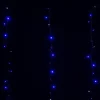 Rallonge rideau lumineux LED à lumière fixe bleu sur secteur - 2 m