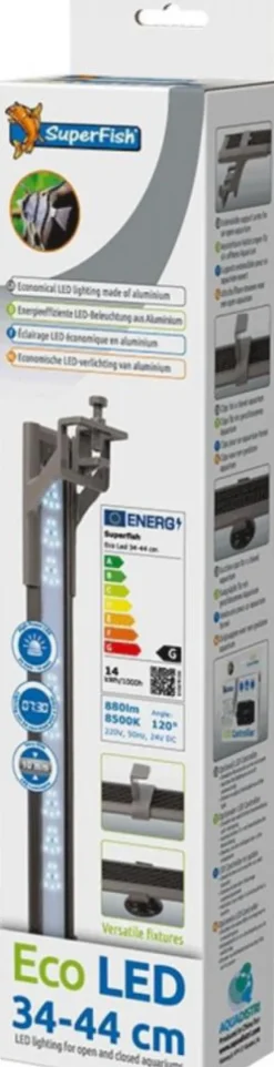 Rampe LED Eco pour aquarium, 34-44 cm, marque SUPERFISH