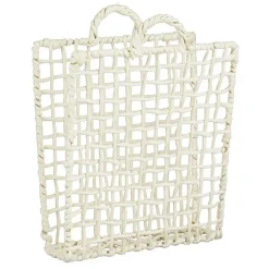 Range-magazines blanc tressé en fibres FSC - 35 x 20 x 40 cm