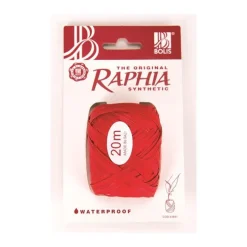 Raphia synthétique rouge - 13 mm x 20 m