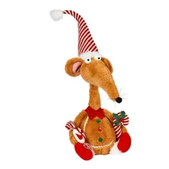 Rat en polyester/coton façon pain d’épice marron Renton - 48 cm