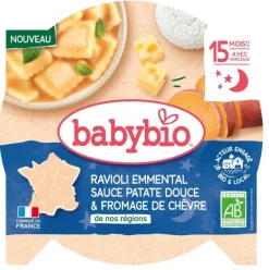 Ravioli emmental sauce patate douce fromage de chèvre Baby bio - 190 g