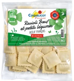 Ravioli frais boeuf et petits légumes Coquelicot - 250 g