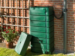 Récupérateur à eau mural coloris vert - 276 L