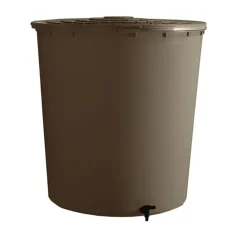 Récupérateur à eau rond 200 L taupe