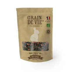 Repas complet bio aux carottes pour lapins Grain de vie – 700 g