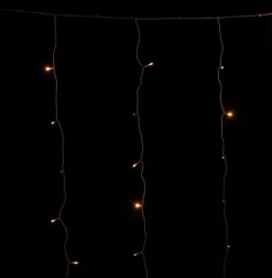 Rideau lumineux connectable LED à lumière fixe blanc pur - 2 m