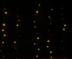 Rideau lumineux LED à lumière fixe blanc sur secteur - 2 m