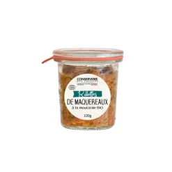 Rillettes bio de maquereaux à la moutarde Conserverie saveurs - 100 g