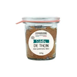Rillettes bio de thon au poivrons Conserverie saveurs - 100 g