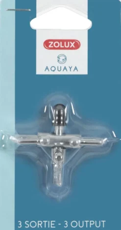 Robinet pour aquarium en métal 3 sortie Zolux Aquaya