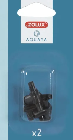 Robinets avec raccords pour aquarium en plastique coloris vert Zolux Aquaya - x 2
