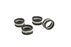 Rond de serviettes coloris multicolore en osier - 5 x 5 x 3 cm