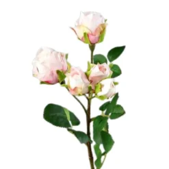 Rose mini-branche 5 fleurs artificielle H37 cm