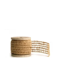 Rouleau ruban beige en jute - 5 cm x 3 m