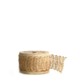 Rouleau ruban beige en jute - 4,5 cm x 3 m