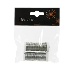 Rouleaux de Fil en métal – couleur argent 2x30m