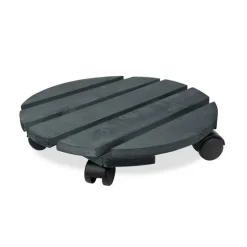 Roule-plante rond en bois gris anthracite Louis Moulin Basics - Ø 37,5 cm