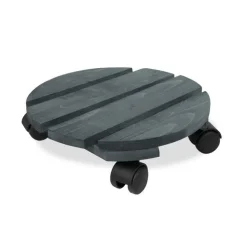 Roule-plante rond en bois gris anthracite Louis Moulin Basics - Ø 30 cm