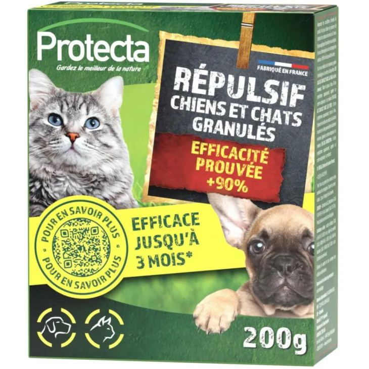 Répulsif chiens et chats en granulés Protecta - 200 g