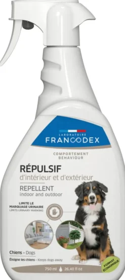 RŽpulsif d'intŽrieur et d'extŽrieur pour chien menthe eucalyptus Francodex Ð 750 ml