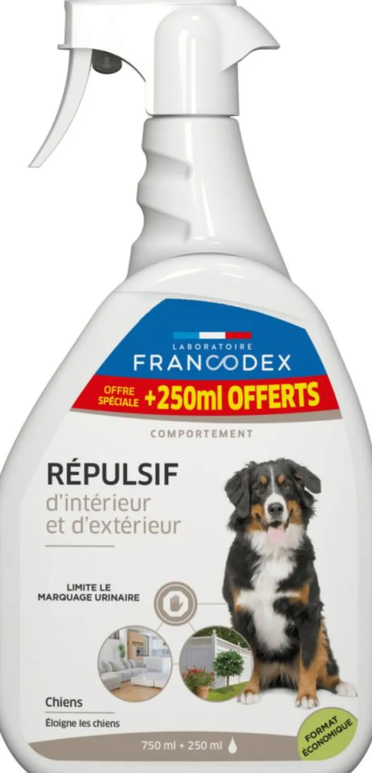 RŽpulsif d'intŽrieur et d'extŽrieur pour chien agrumes et lavande Francodex - 1 L