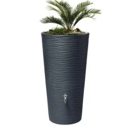 Réservoir d’eau gris graphite avec bac à plante Graf Natura – 210 L