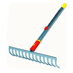 Râteau 14 dents coloris métal 35 cm