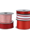 Ruban décoratif en polyester rouge - 300 cm