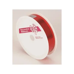 Ruban décoratif rouge avec effet métallisé - 19 mm x 4 m