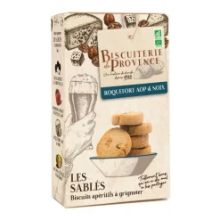 Sablé apéritif roquefort et noix bio Biscuiterie de Provence - 90 g