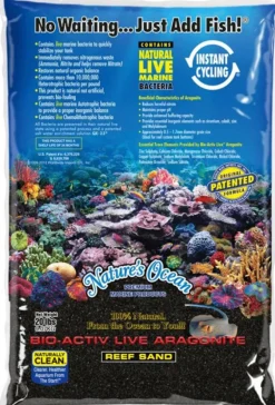Sable vivant pour aquarium coloris noir Antinea Reef - 9,07 kg (0,5 - 1,5 mm)