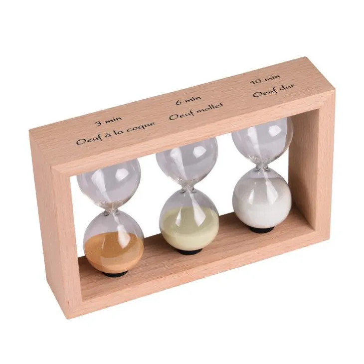 Sablier coloris multicolore cuisson des œufs 3 temps