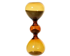 Sablier en verre coloris ambre - Ø 5,5 x H 14,5 cm