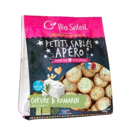 Sablés apéritifs chèvre romarin bio Biosoleil - 100 g