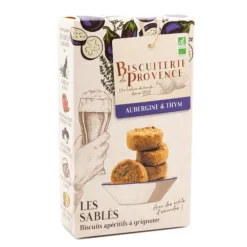 Sablés aubergine et thym bio Biscuiterie de Provence - 90 g