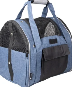 Sac à dos de transport pour animal de compagnie coloris bleu Lene - 36 x 32 x 32 cm