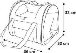 Sac à dos de transport pour animal de compagnie coloris bleu Lene - 36 x 32 x 32 cm