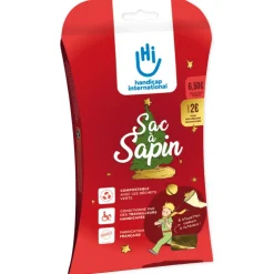 Sac à sapin compostable doré Handicap International - pour sapins jusqu'à 2,20 mètres