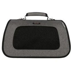 Sac de transport pliable pour chien coloris gris en nylon Wouapy – 40 x 24 x 25 cm