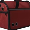 Sac de transport pour chat ou petit chien coloris rouge Bobby Week-end - Taille M