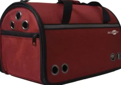 Sac de transport pour chat ou petit chien coloris rouge Bobby Week-end - Taille M