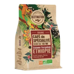 Sachet de café bio en grains spécialité Ethiopie Destination - 180 g