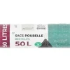 Sacs poubelle recycles anti-fuite avec liens coulissants coloris noir Maison Pinson - 20 x 50 L