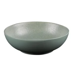 Saladier en grès vert effet martelé Vesuvio - Ø 24 cm