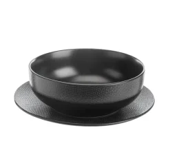 Saladier Vesuvio coloris noir en grès - Ø 16,5 cm