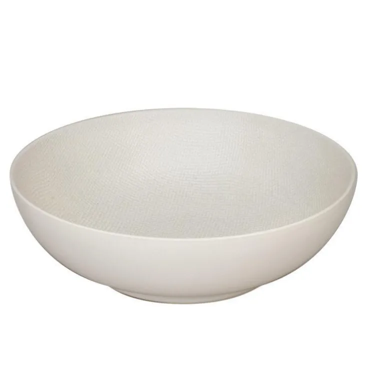 Saladier Vesuvio coloris blanc en grès - Ø 24 cm