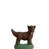 Santon pour crèche chien marron - 3 cm
