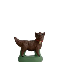 Santon pour crèche chien marron - 3 cm